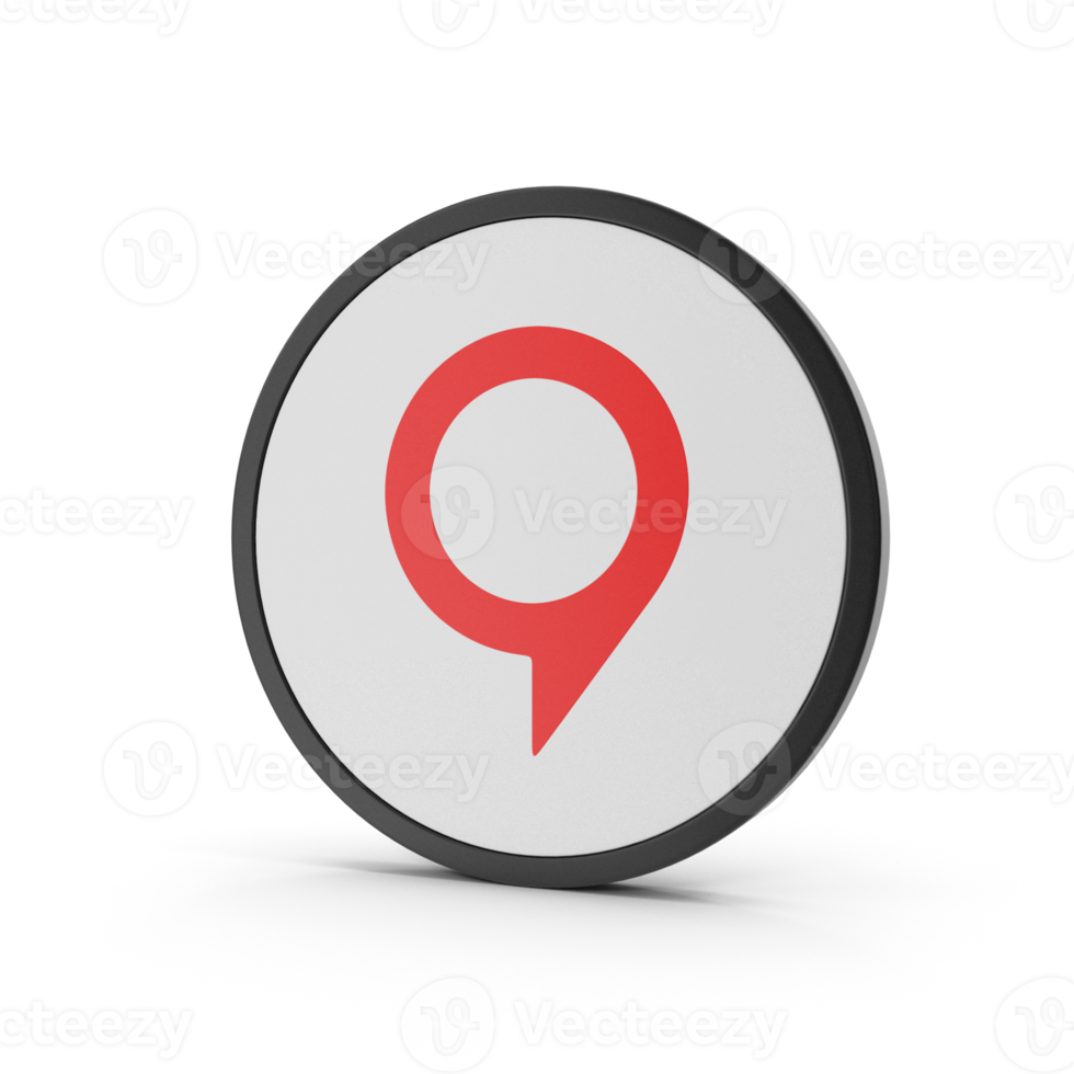 3d le rendu réaliste emplacement carte épingle GPS aiguille Marqueurs GPS emplacement symbole, Plans et la navigation applications, rouge géolocalisation Marqueurs, repère Icônes, cartographie, et voyageur l'intérêt symboles png