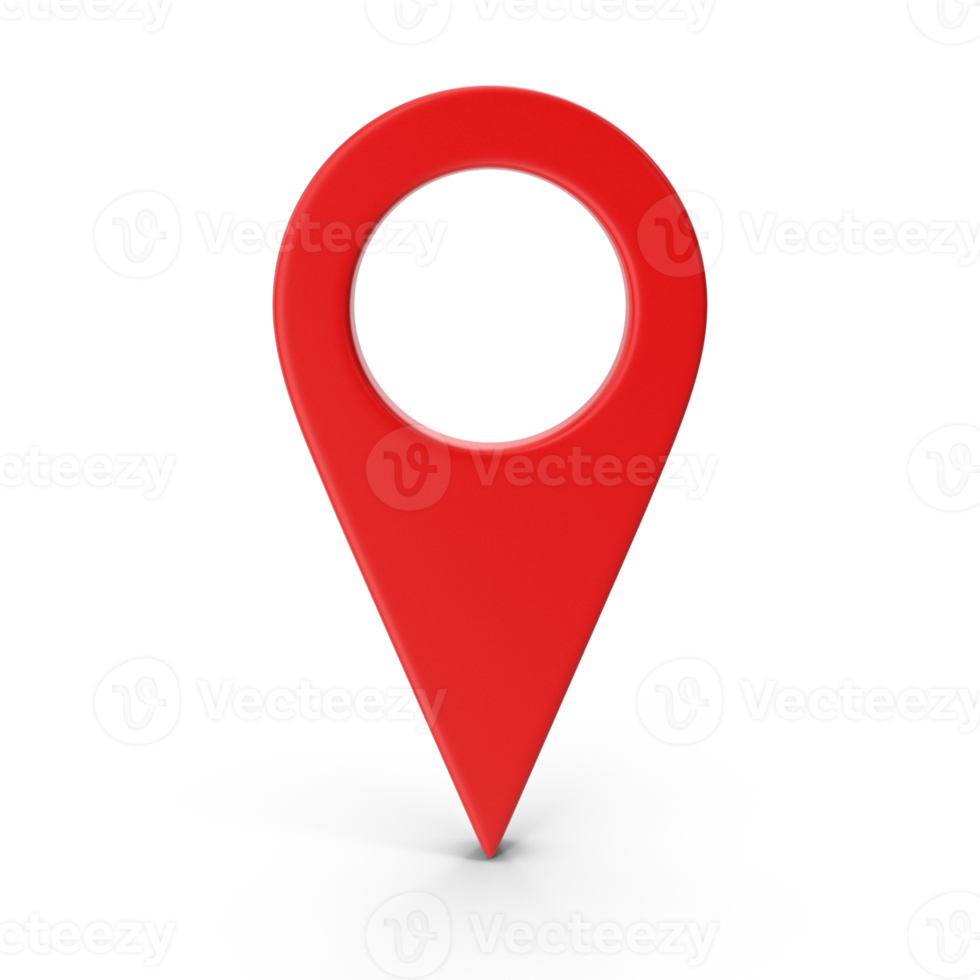 3d le rendu réaliste emplacement carte épingle GPS aiguille Marqueurs GPS emplacement symbole, Plans et la navigation applications, rouge géolocalisation Marqueurs, repère Icônes, cartographie, et voyageur l'intérêt symboles png