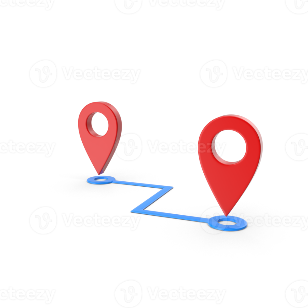 3d representación realista ubicación mapa alfiler GPS puntero marcadores GPS ubicación símbolo, mapas y navegación aplicaciones, rojo geolocalización marcadores, marca de posición iconos, cartografía, y viajero interesar símbolos png