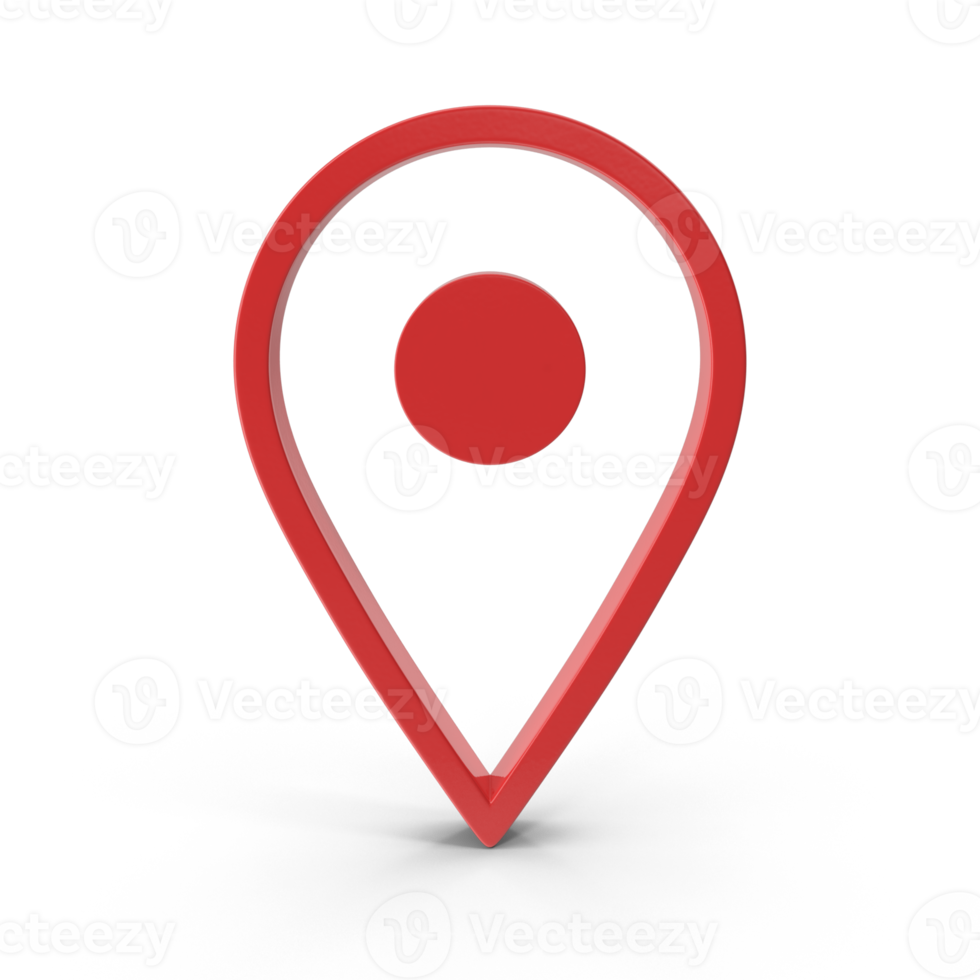 3d Rendern realistisch Ort Karte Stift Geographisches Positionierungs System Zeiger Marker Geographisches Positionierungs System Ort Symbol, Karten und Navigation Apps, rot Geolokalisierung Markierungen, Ortsmarke Symbole, Kartographie, und Reisender Interesse Symbole png