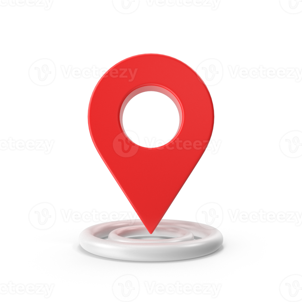 3D Rendering Realistic Location map pin GPS pointer markers GPS location symbol, maps and navigation apps, red geolocation markers, placemark icons, cartography, and traveler interest symbols png