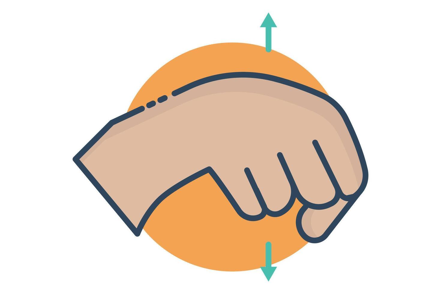 yes sign language. Affirmative 'Yes' sign in sign language with diverse hands, symbolizing agreement. flat line icon style. element illustration vector