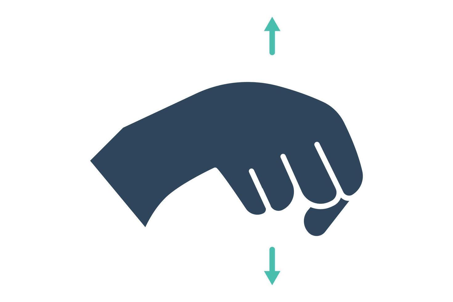 yes sign language. Affirmative 'Yes' sign in sign language with diverse hands, symbolizing agreement. solid icon style. element illustration vector