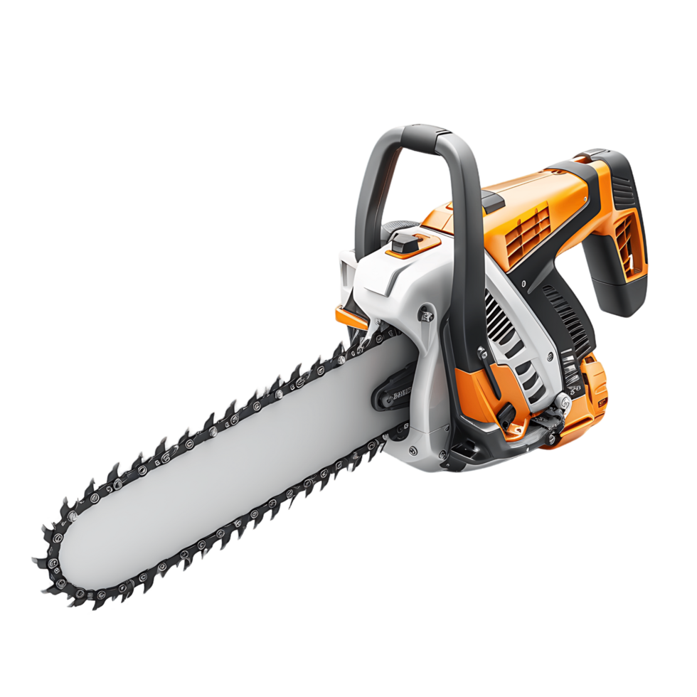 AI generated Clear Chainsaw Imagery, High Quality Visuals for Professional Construction Presentations png