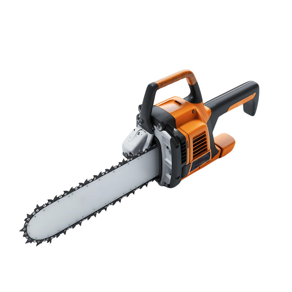 AI generated Chainsaw Clarity Cutout, Ensuring Precise and Well Defined Tool Visual Elements png