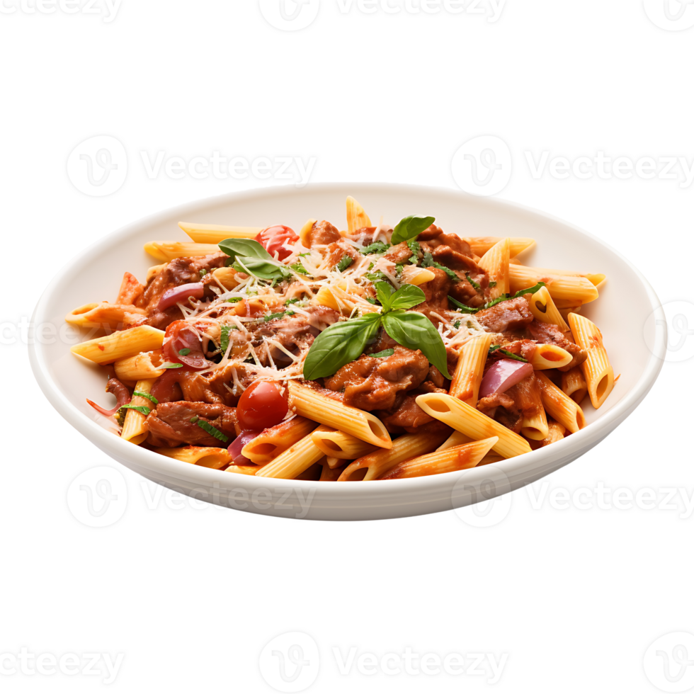 AI generated Isolated Ziti Cuisine, Ideal for Graphics Emphasizing the Mediterranean Culinary Experience png