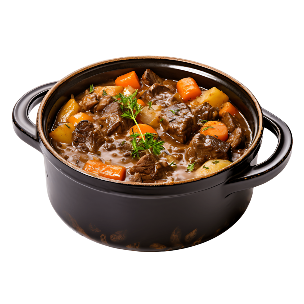AI generated Clean Pot Roast Cutout, Ensuring a Polished Appearance in Culinary Graphics png