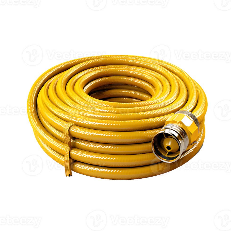 AI generated Cutout Watering Hose Flexibility, Ideal for Creative and Diverse Design Projects png