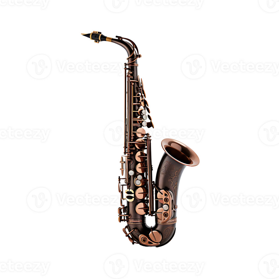 AI generated Saxophone on a Blank Canvas for Customization png