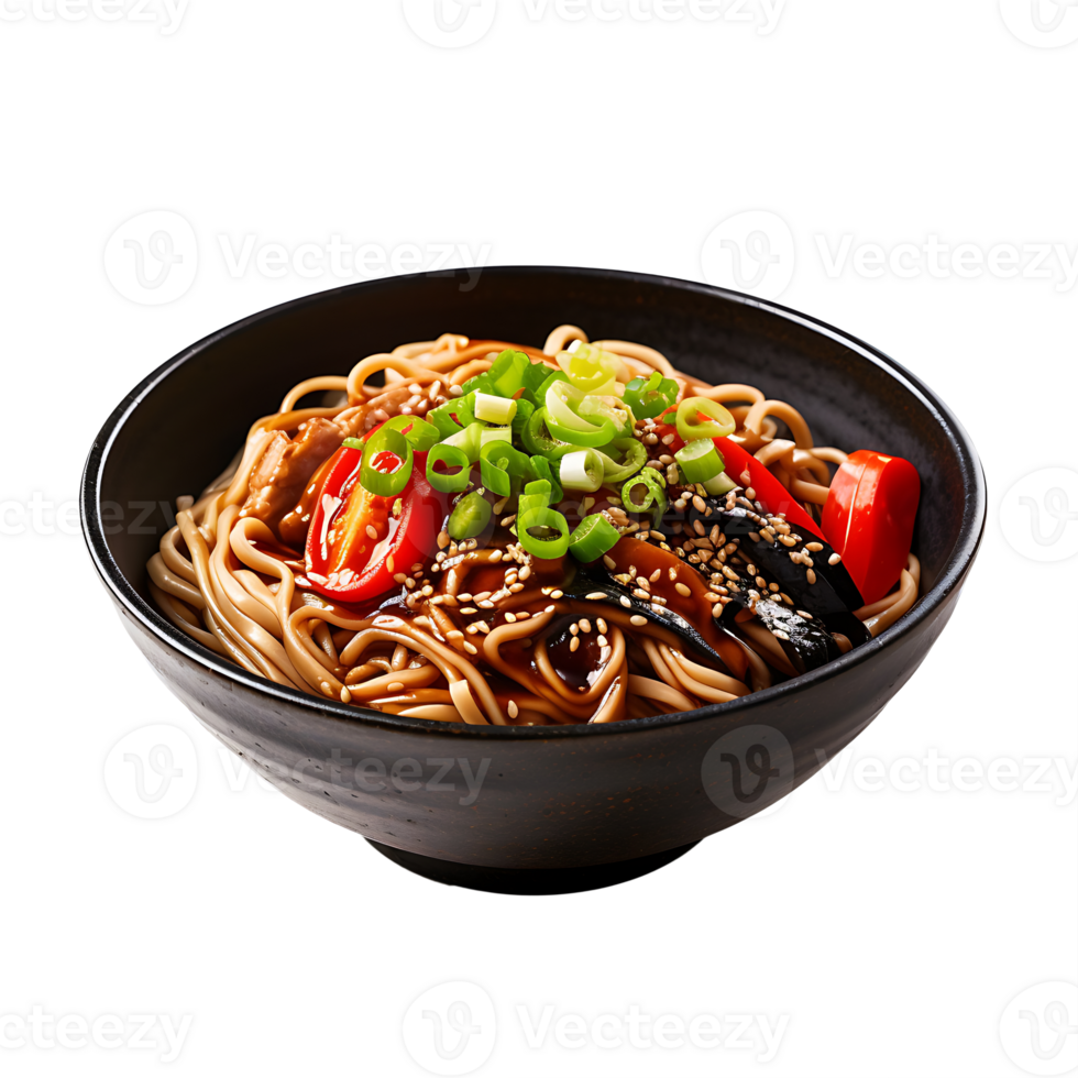 AI generated Clear Yaki Soba Imagery, High Quality Visuals for Asian Culinary Presentations png