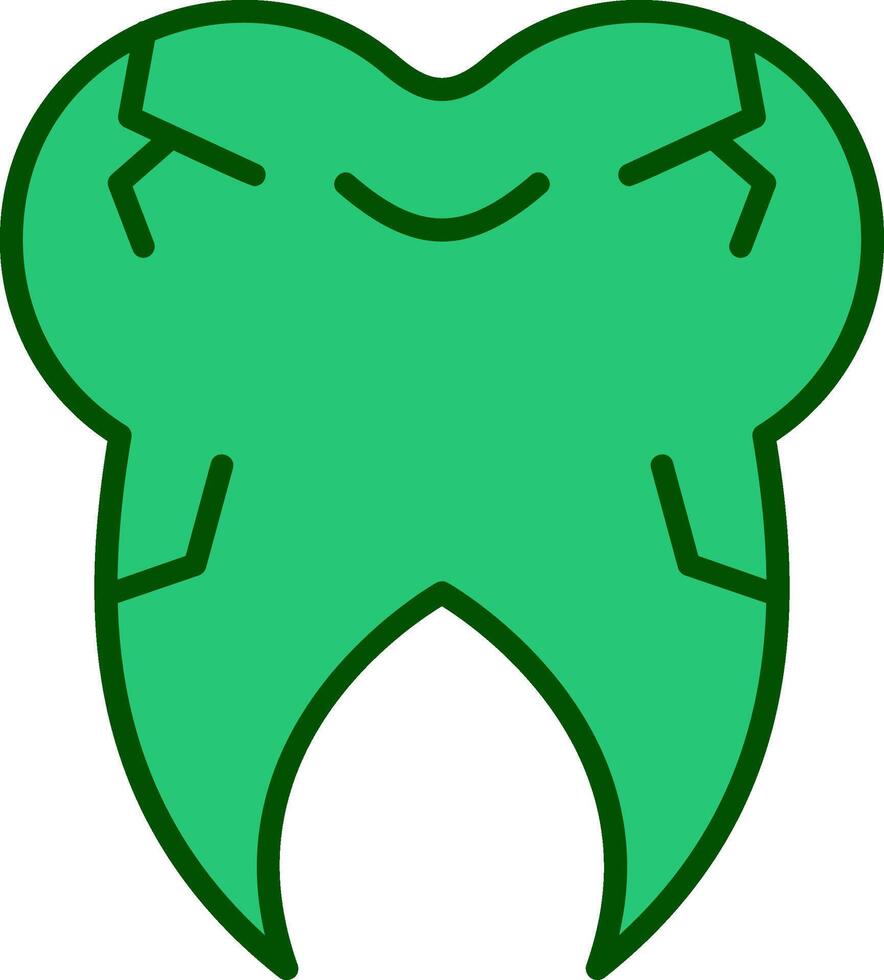 Cracked Tooth Vector Icon