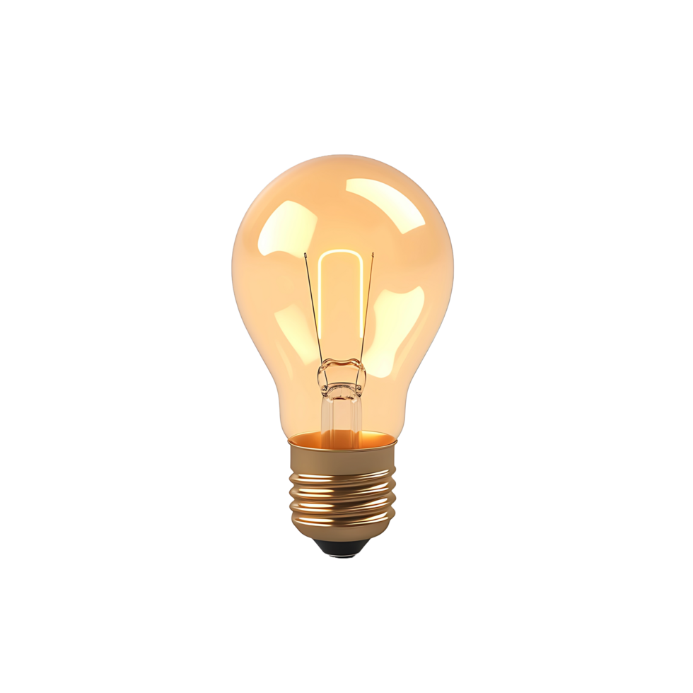 AI generated Clean Light Bulb Cutout, Ensuring a Polished Appearance in Graphic Designs png