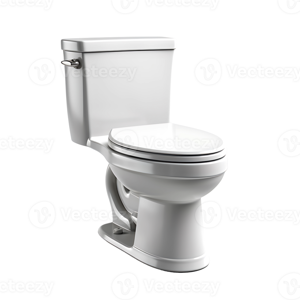 AI generated Isolated Modern Toilet Bowl, Blending Functionality with Graphic Elements png