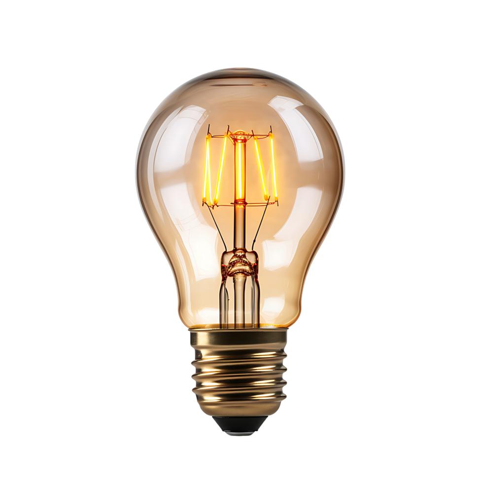 AI generated Light Bulb Without Distractions, Perfect for Focused Design Elements png