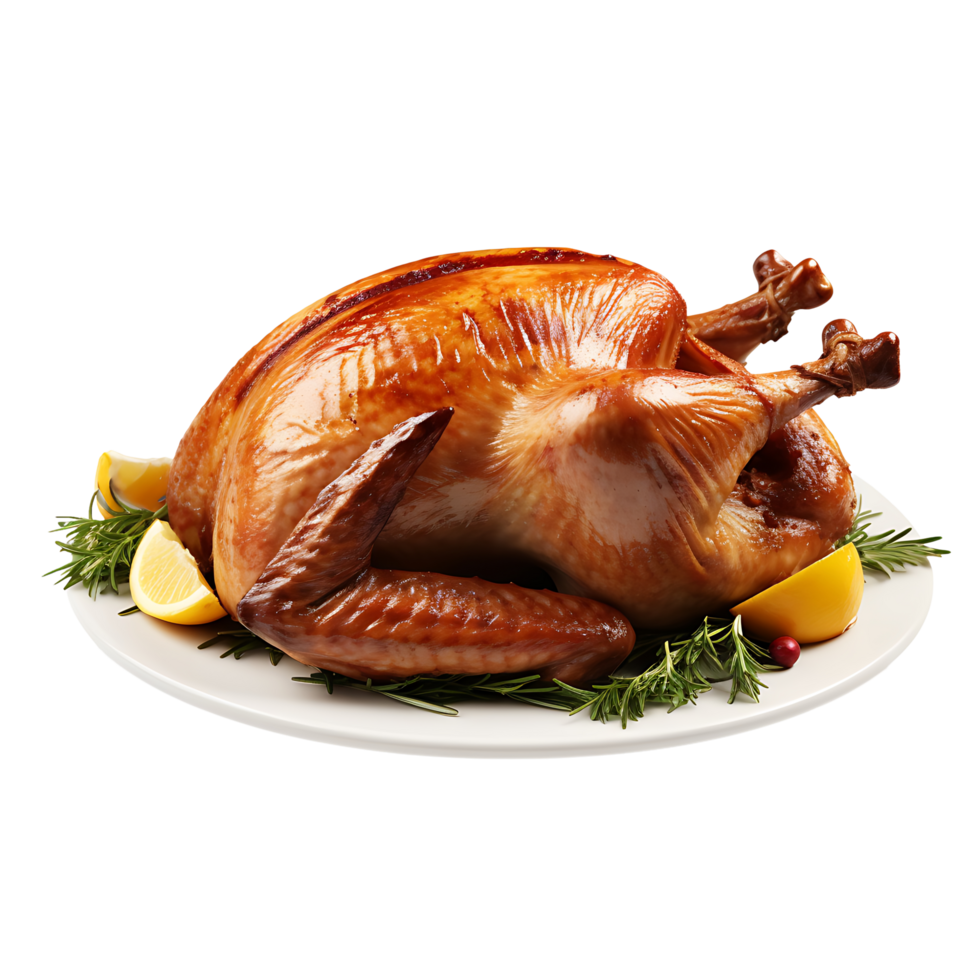 AI generated Turkey Extracted on Transparent, Making Graphic Integration Easy png