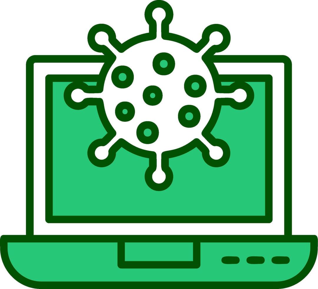 icono de vector de ataque de virus