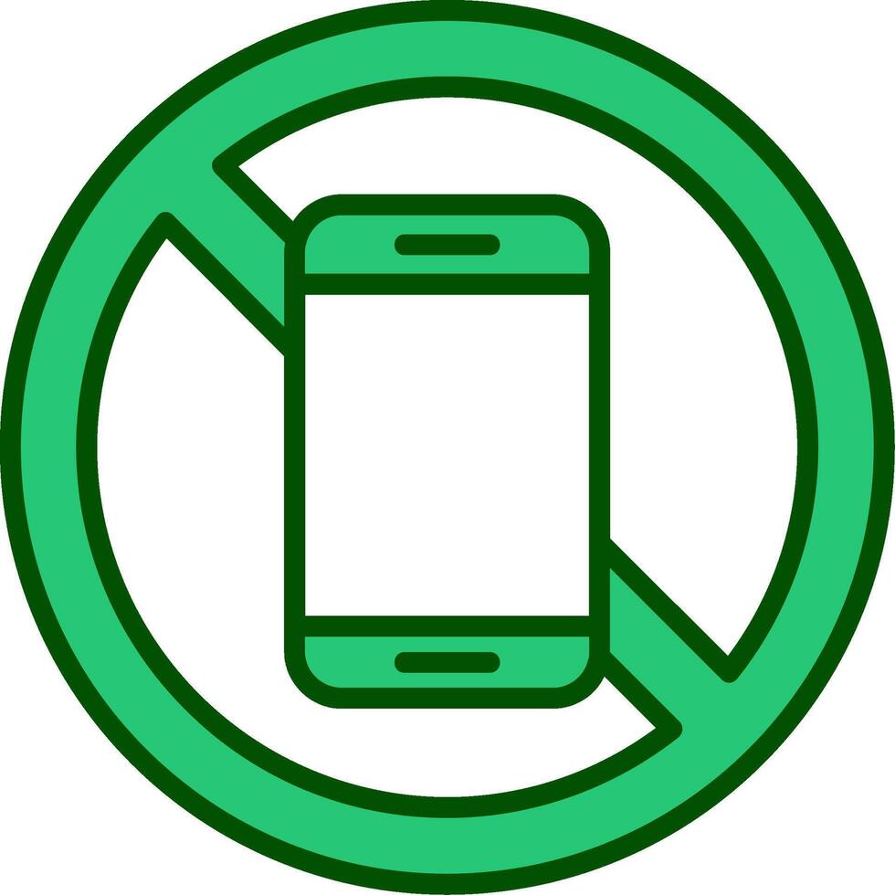 No Mobile Phone Vector Icon