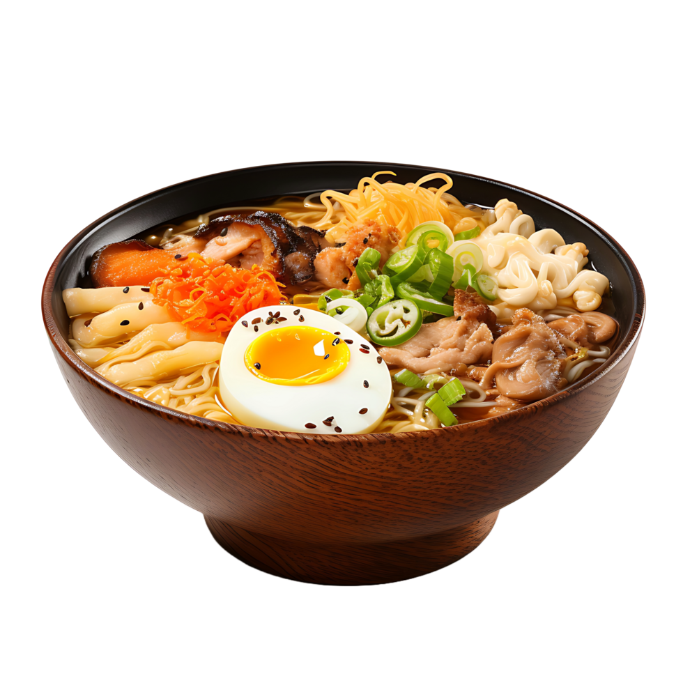 AI generated Ramen Bowl Without Distractions, Making It the Central Focus of Your Culinary Graphic png