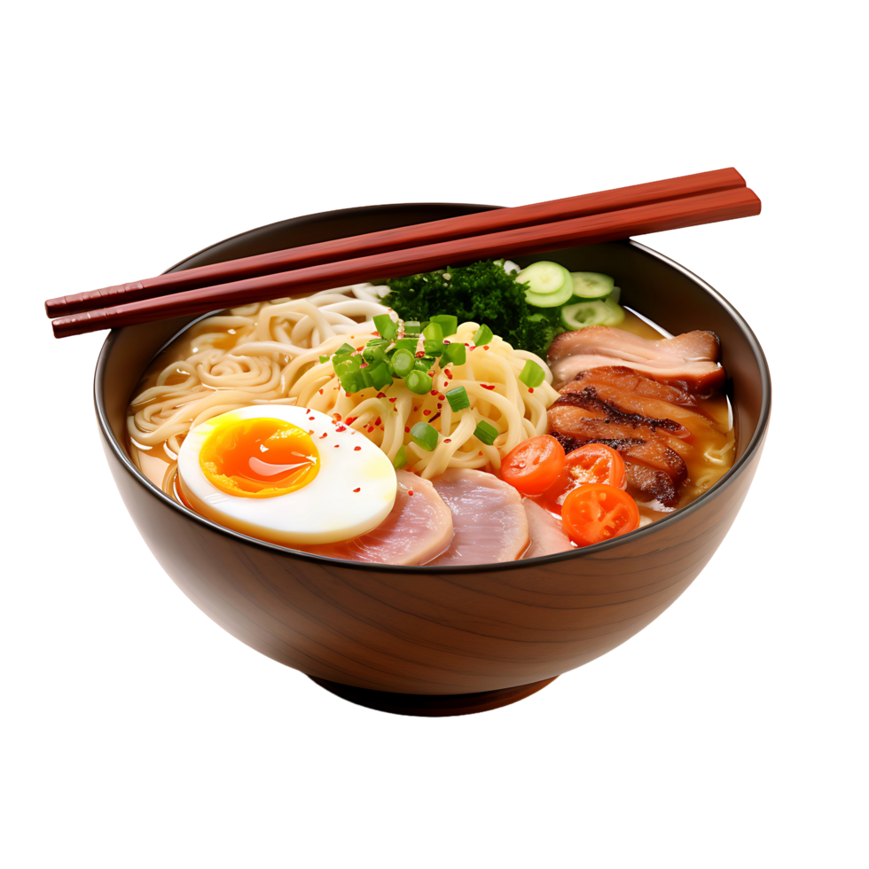 AI generated Transparent Background for Ramen Bowl, Providing Maximum Design Flexibility png