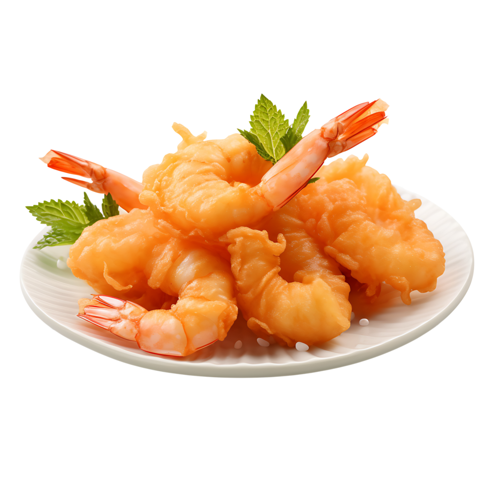 AI generated Clean Tempura Cutout, Ensuring a Polished Appearance in Culinary Graphics png