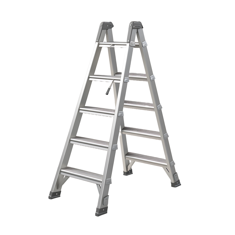AI generated Clean Stepladder Cutout, Ensuring a Polished Appearance in Graphic Designs png