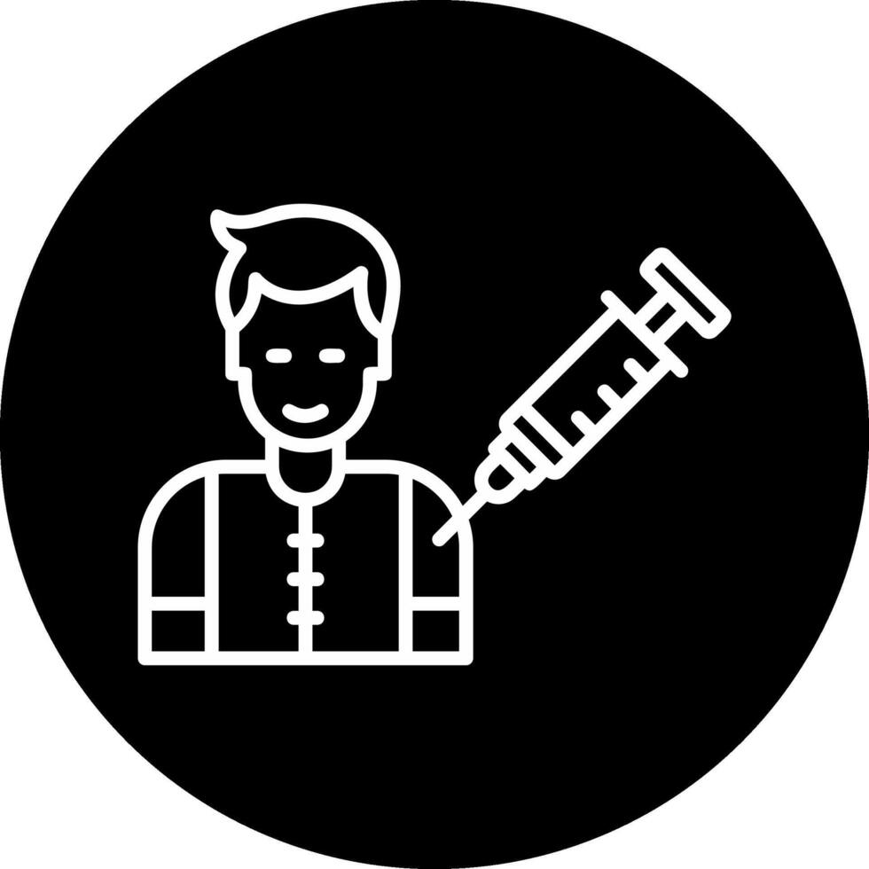 Man Vaccination Vector Icon