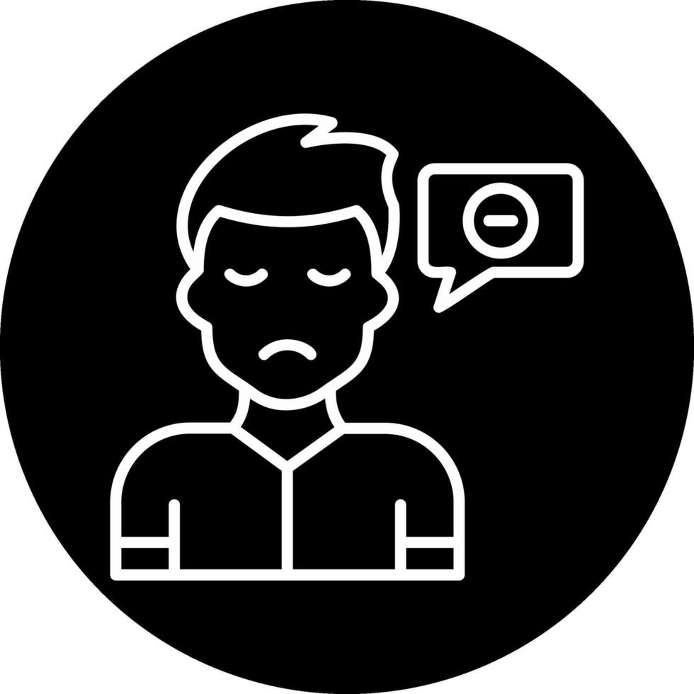 Negative Thinking Vector Icon