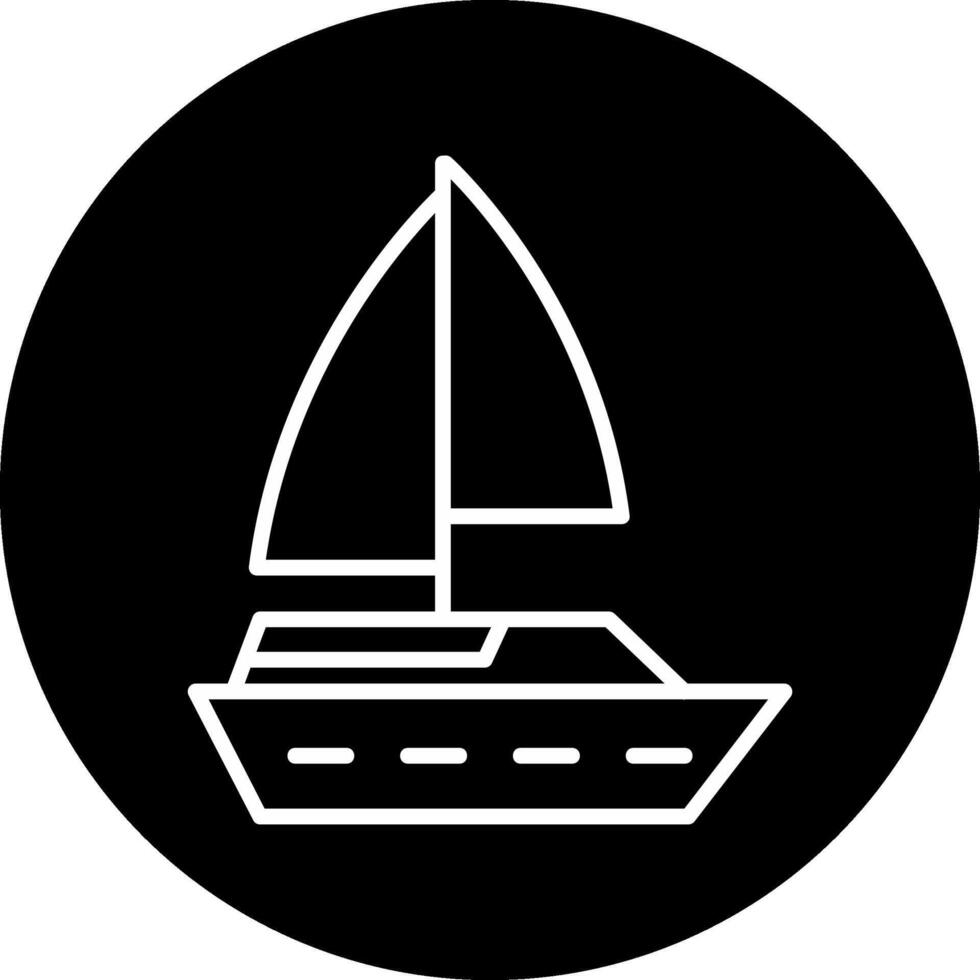 icono de vector de barco