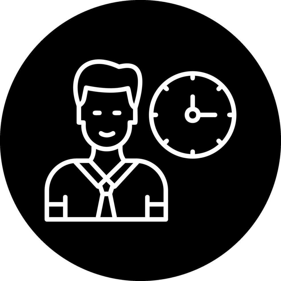 icono de vector de tiempo de trabajo