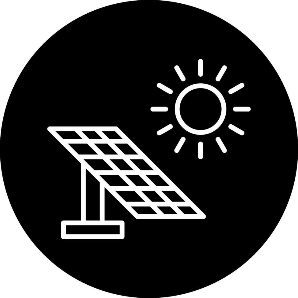 icono de vector de panel solar