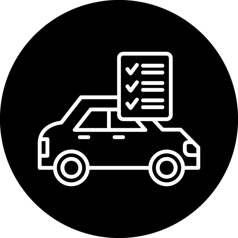 coche Lista de Verificación vector icono