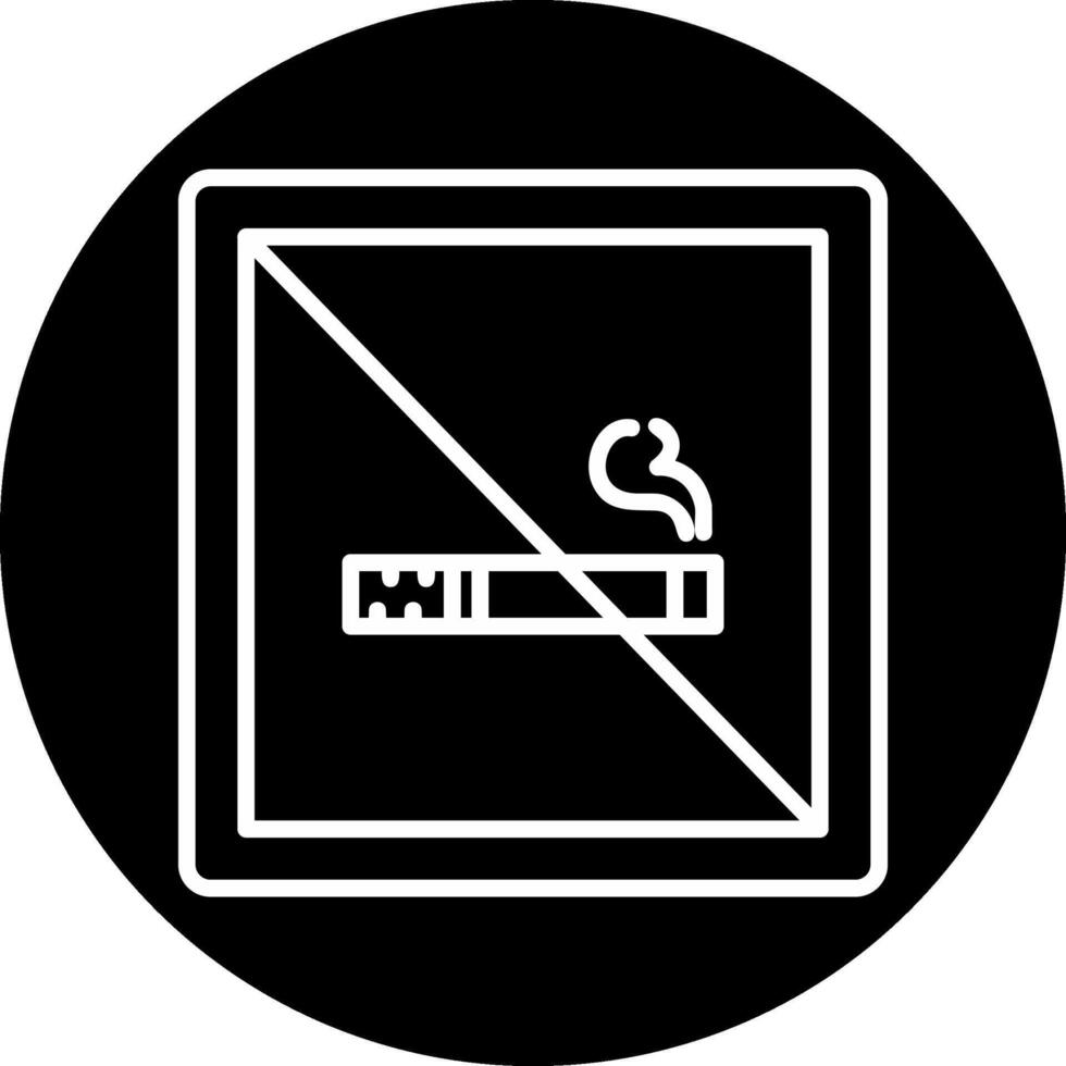 icono de vector de no fumar