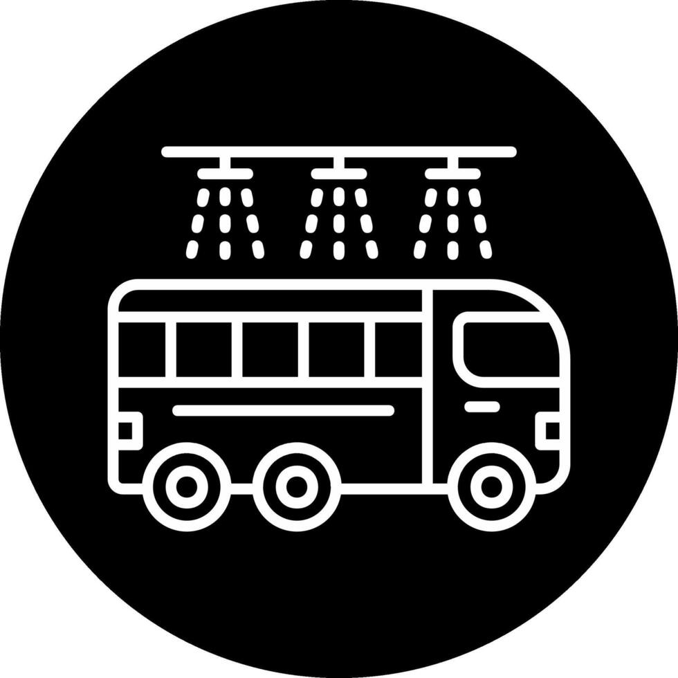 autobús lavar vector icono