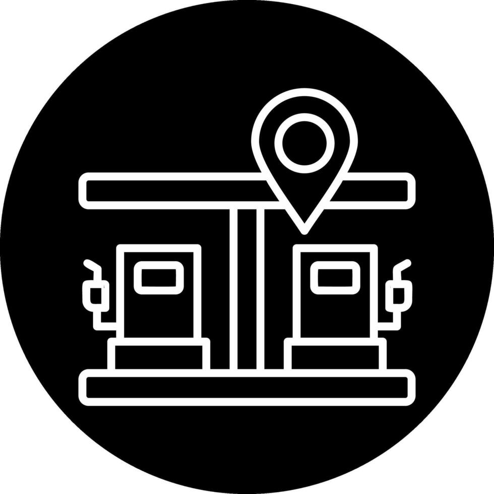 Gas Station Pin Vector Icon