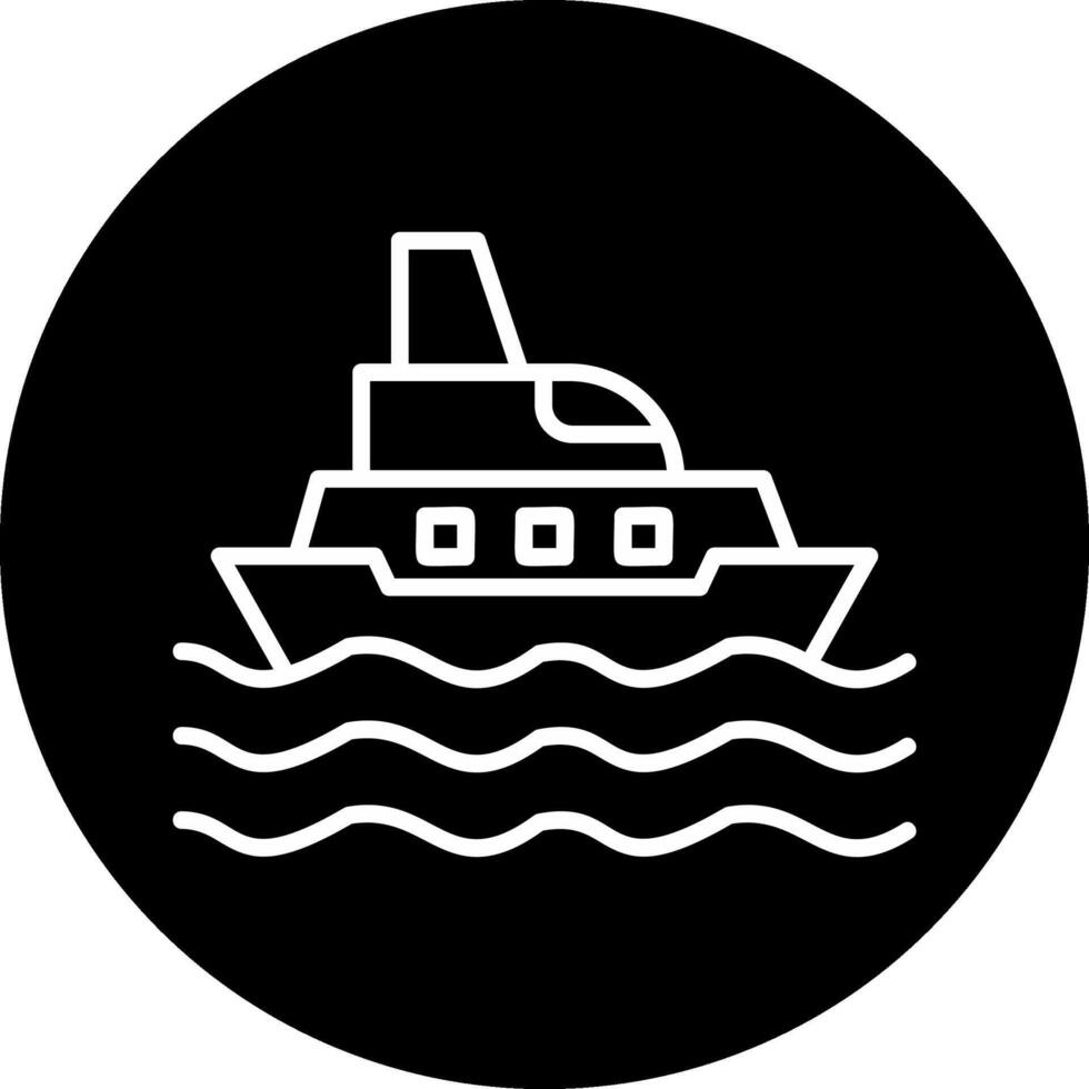 icono de vector de barco