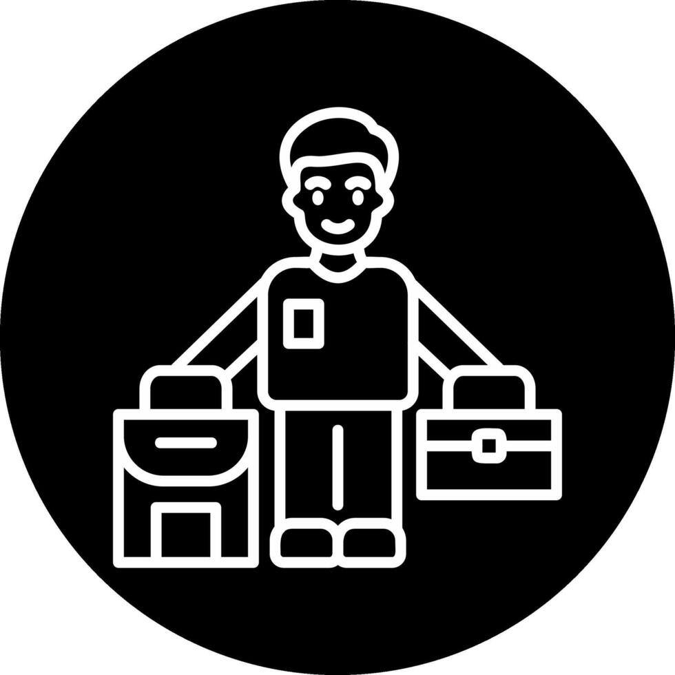 Refugee man Vector Icon