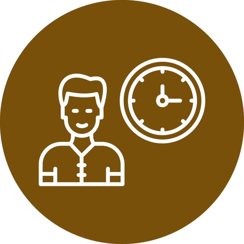 icono de vector de tiempo de trabajo