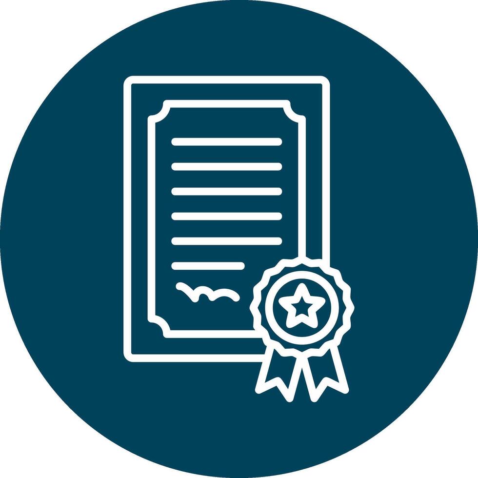 icono de vector de certificado