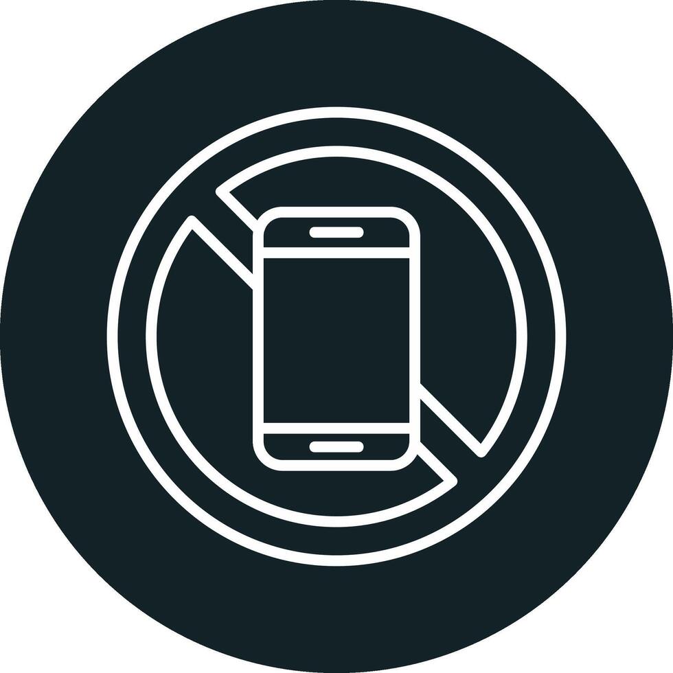 No Mobile Phone Vector Icon