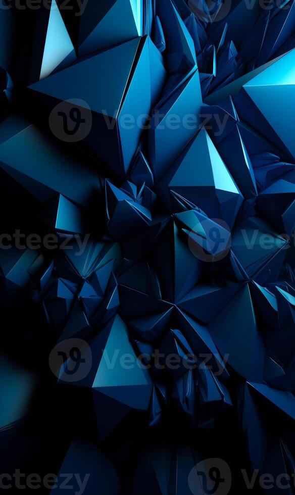 AI generated Abstract background with variety of geometric shapes. photo