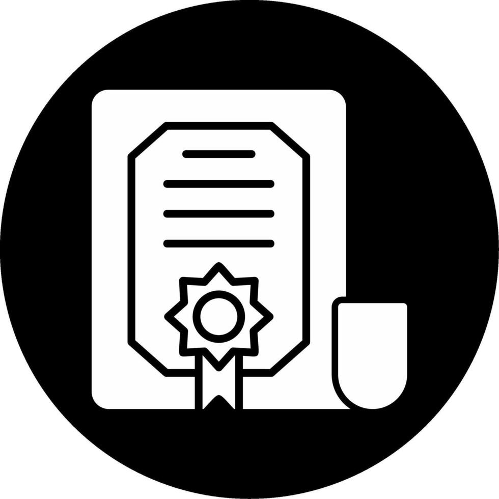 icono de vector de certificado