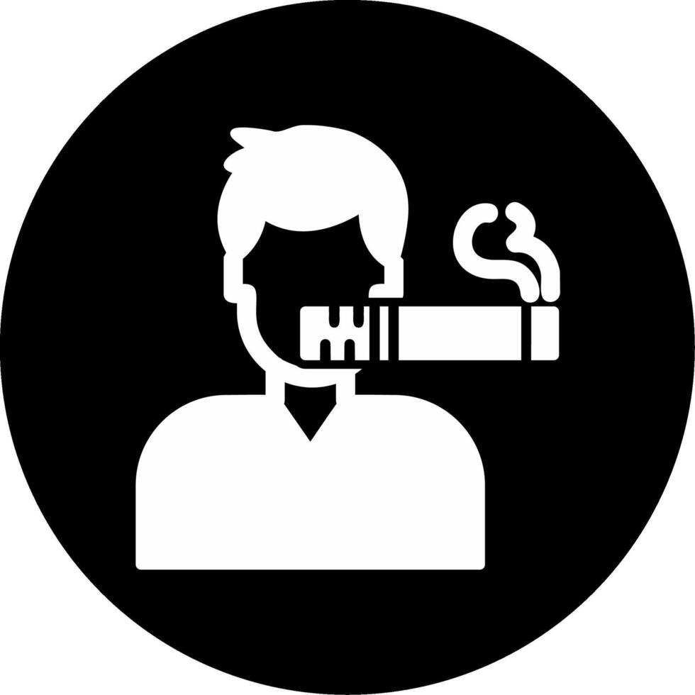 Man Smoking Vector Icon