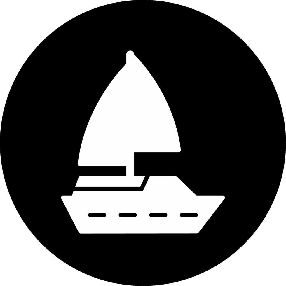 icono de vector de barco