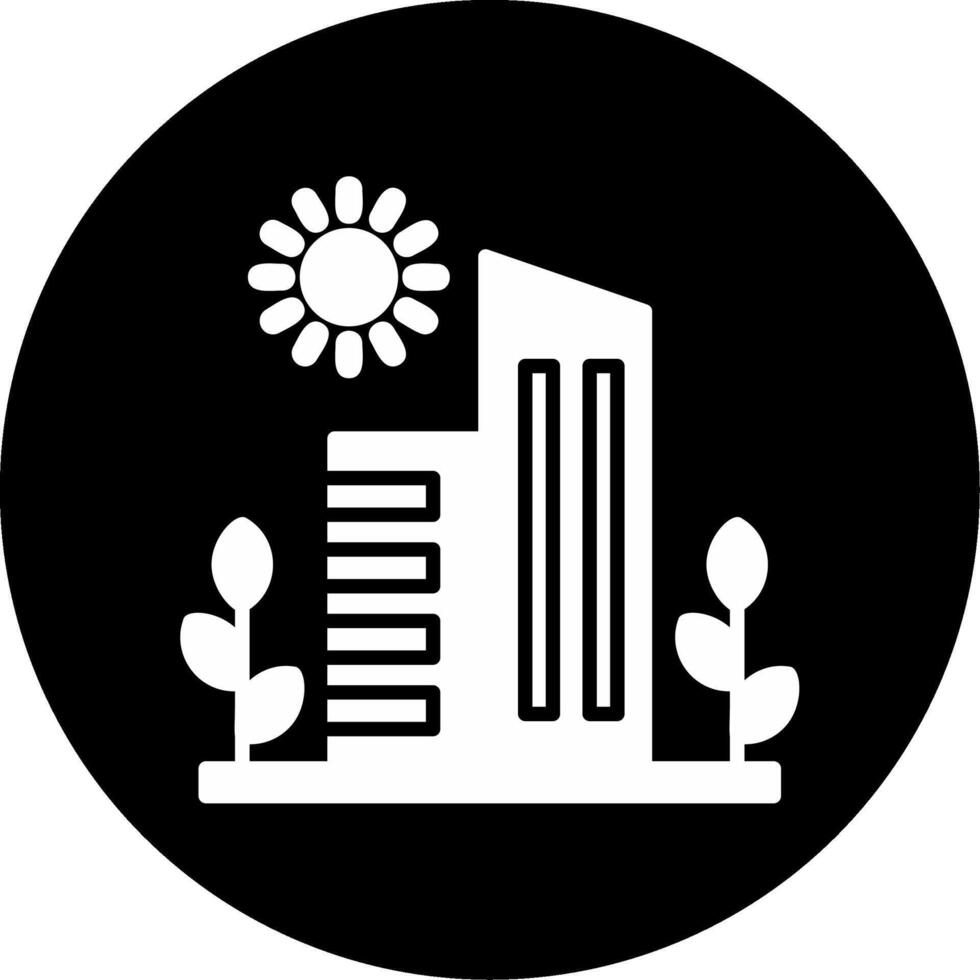 Green City Vector Icon