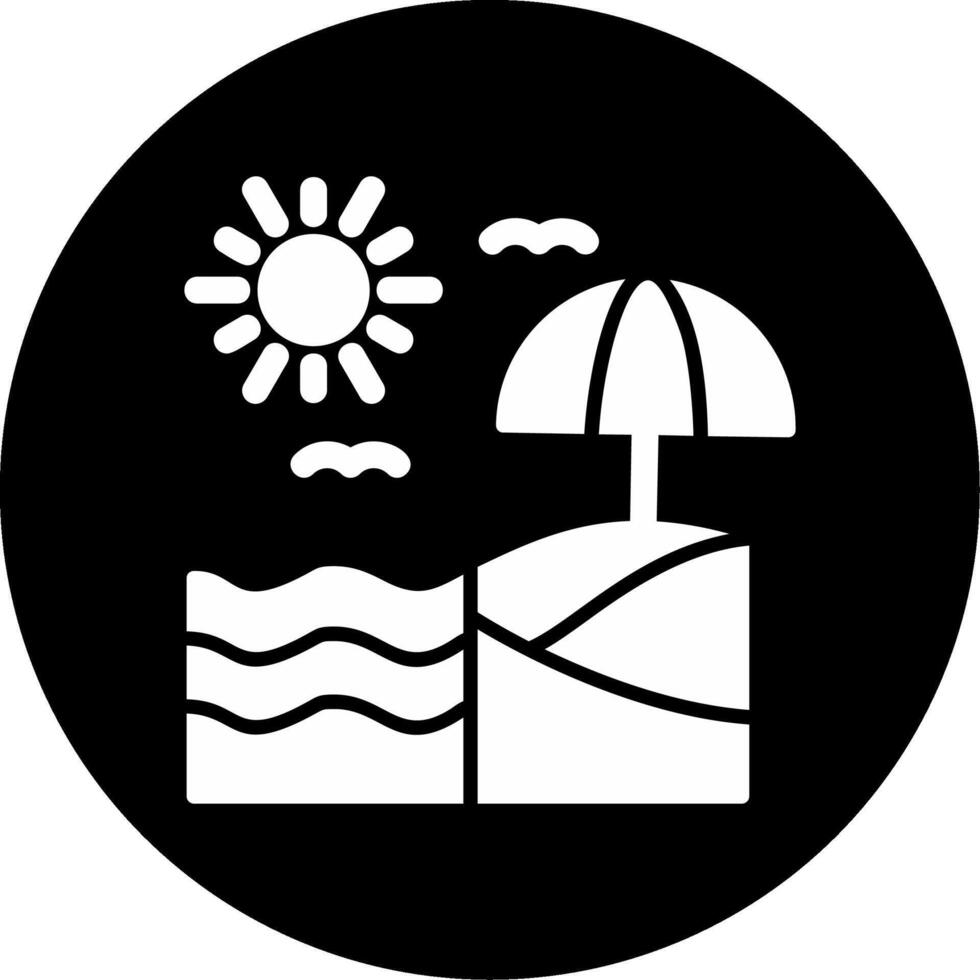 icono de vector de playa