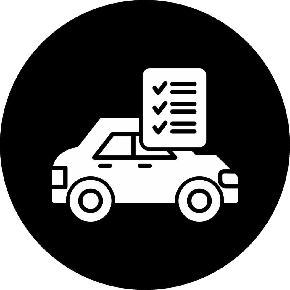 coche Lista de Verificación vector icono