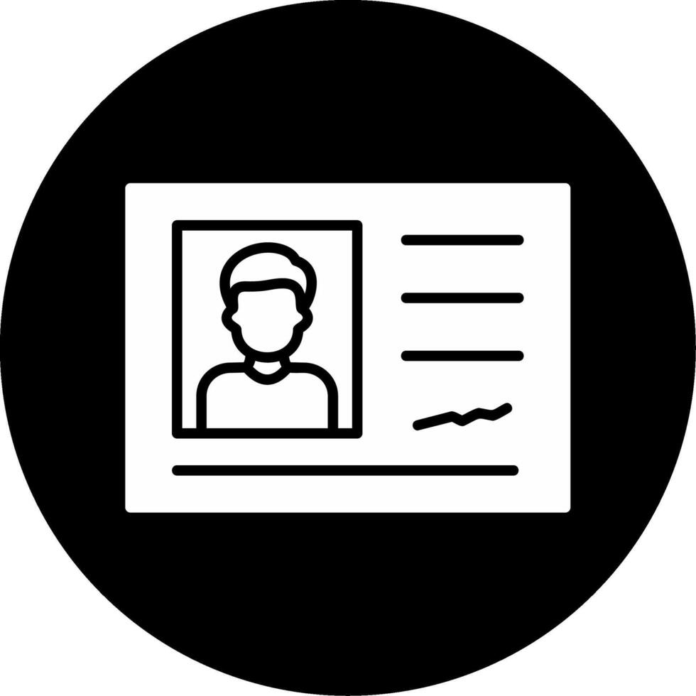 icono de vector de tarjeta de identificación