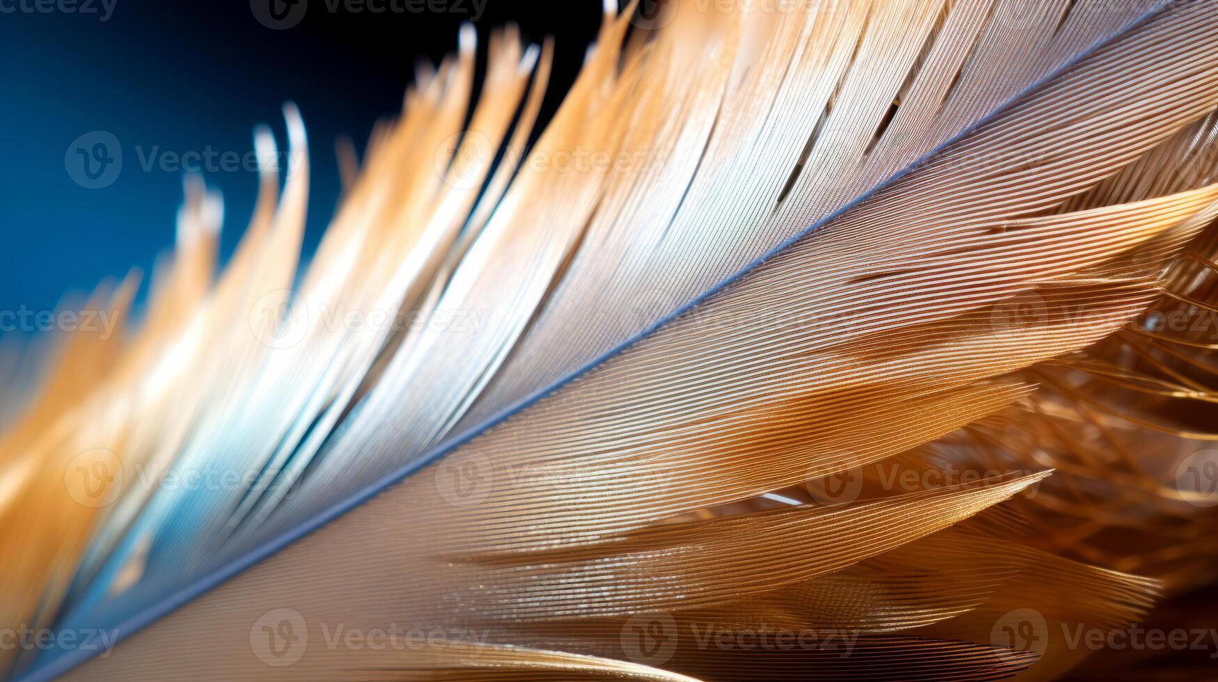 AI generated Hypnotic hyper zoom revealing the texture of a feather photo