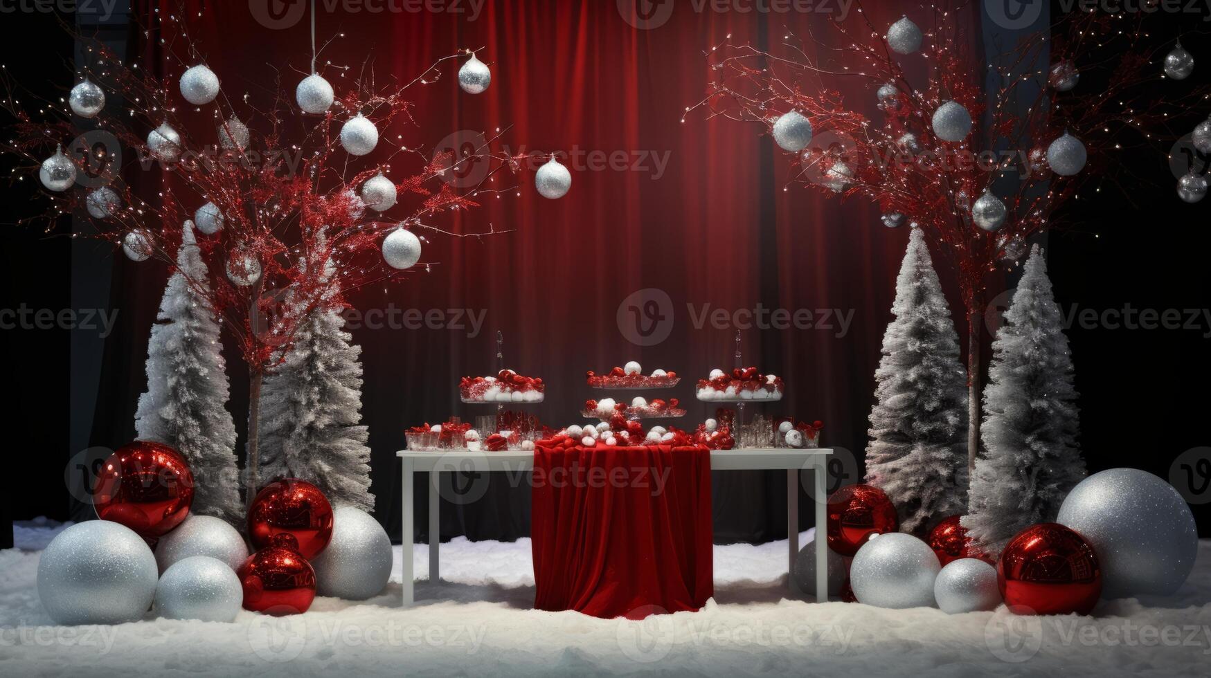AI generated Corporate yuletide theme creating a professional seasonal setting photo