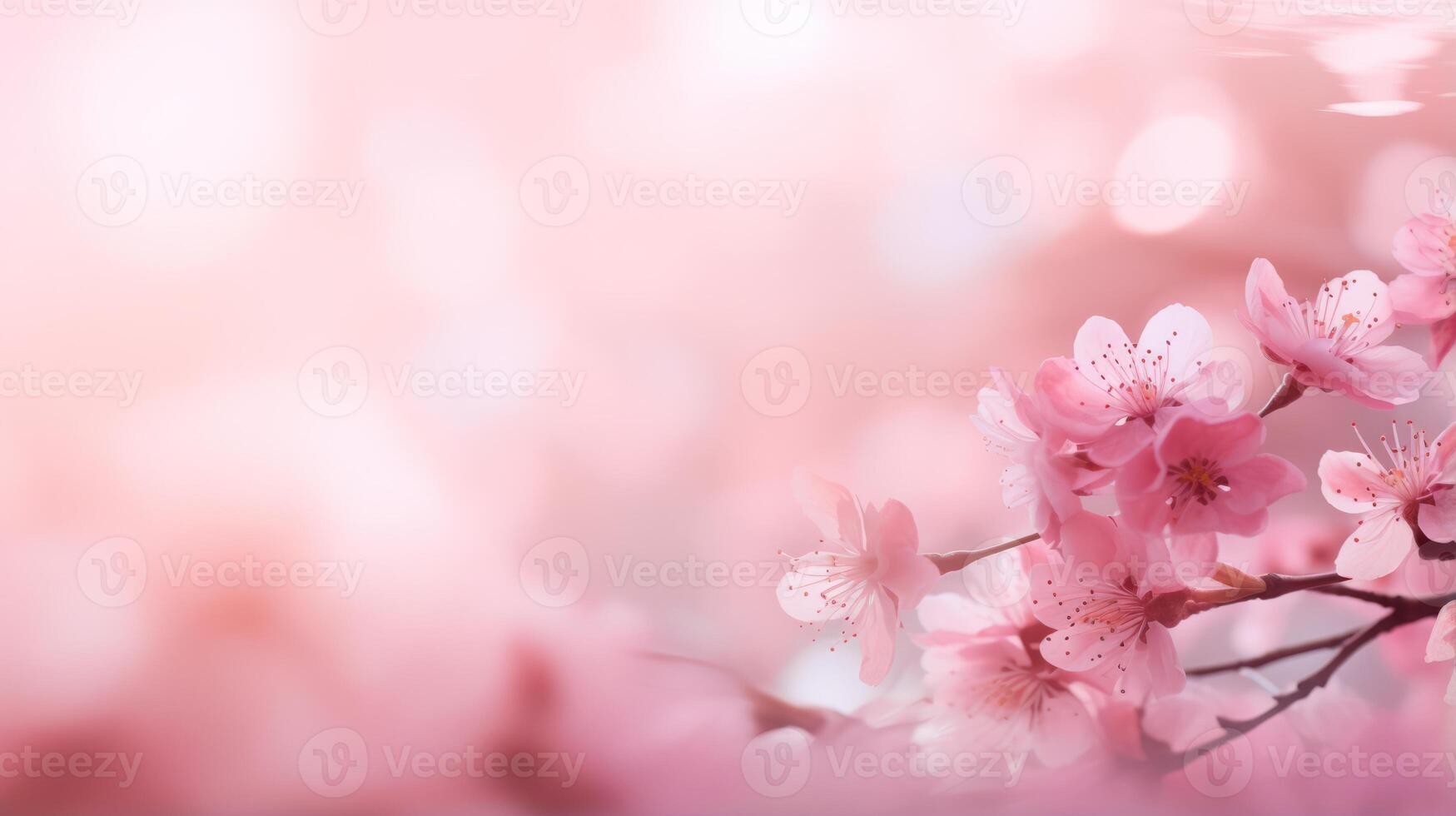 AI generated A dreamy pink background with soft focus photo